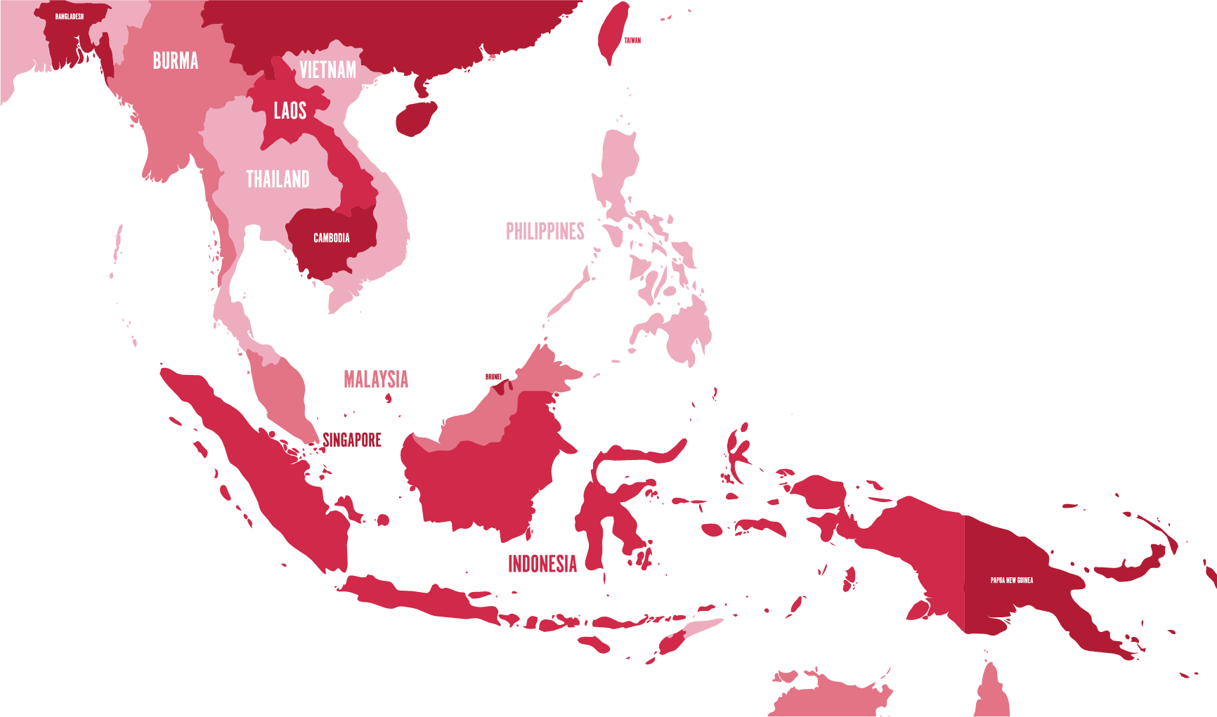 東南アジアの地図